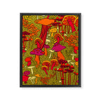 Mushrooms in the Forest Framed Canvas Print Gallery Image 8