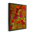 Mushrooms in the Forest Framed Canvas Print Gallery Image 2