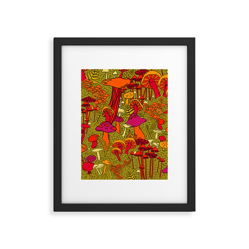 Mushrooms in the Forest Framed Art Print Gallery Image 4