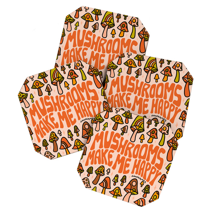 Mushrooms Make Me Happy Coaster Gallery Image 1
