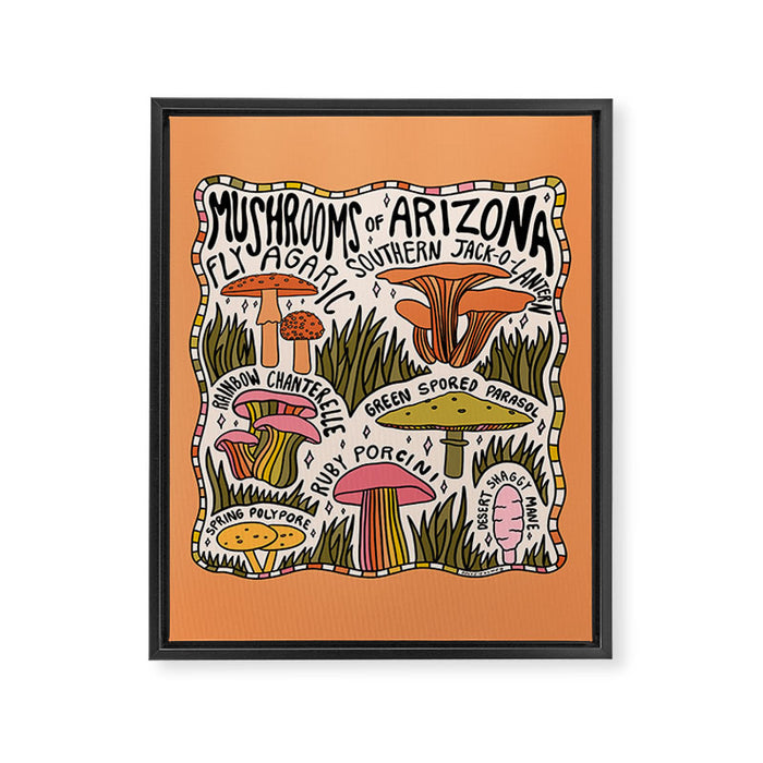 Mushrooms of Arizona Framed Canvas Print Gallery Image 1