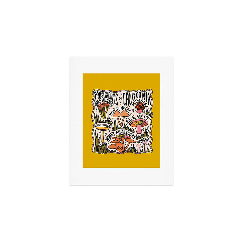 Mushrooms of California Art Print Gallery Image 1