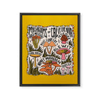 Mushrooms of California Framed Canvas Print Gallery Image 8