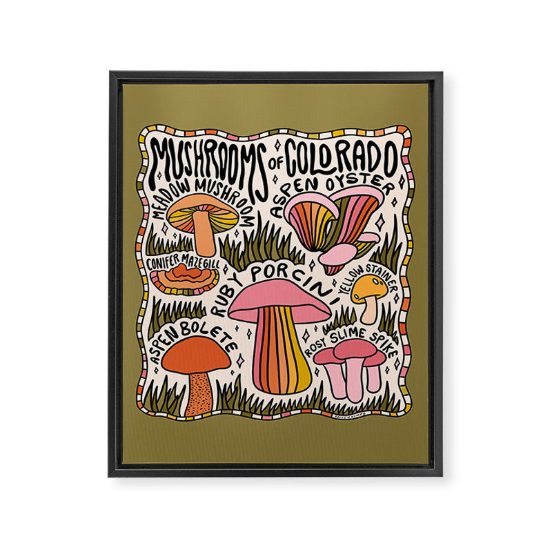 Mushrooms of Colorado Framed Canvas Print Gallery Image 8