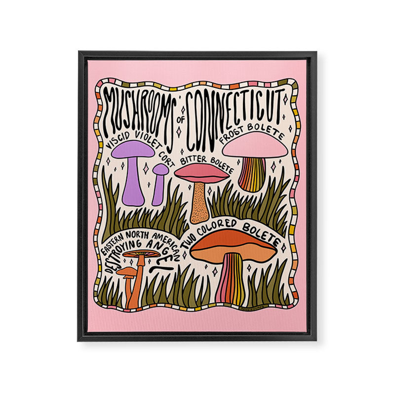 Mushrooms of Connecticut Framed Canvas Print Gallery Image 6