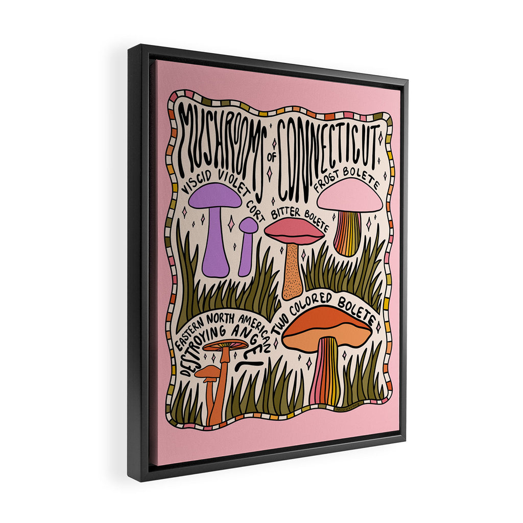 Mushrooms of Connecticut Framed Canvas Print Gallery Image 2