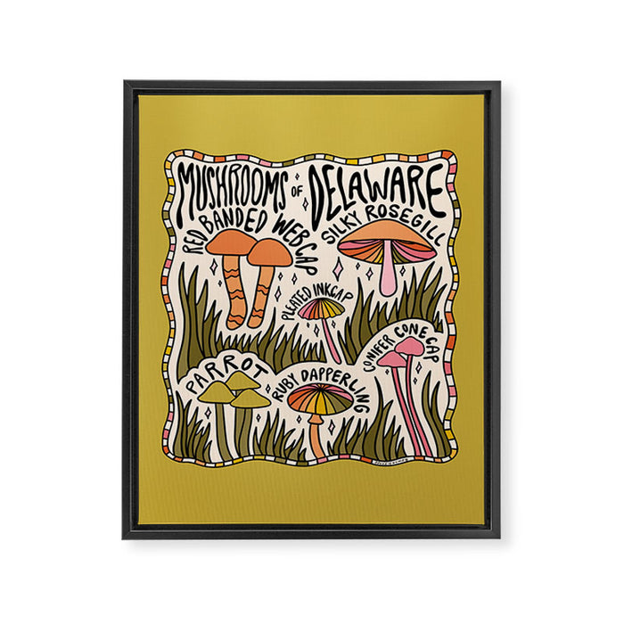 Mushrooms of Delaware Framed Canvas Print Gallery Image 1