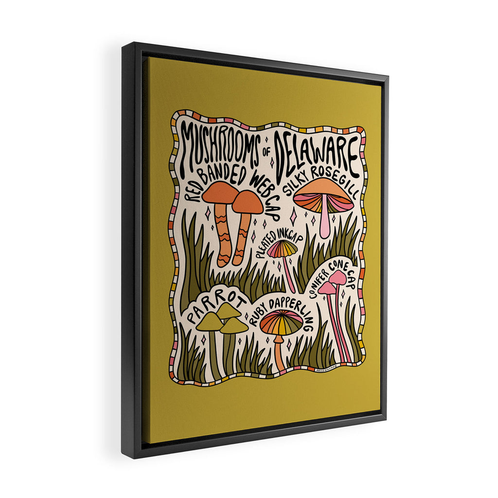 Mushrooms of Delaware Framed Canvas Print Gallery Image 2
