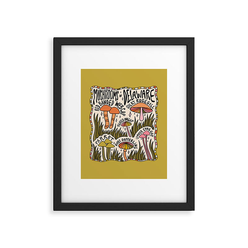 Mushrooms of Delaware Framed Art Print Gallery Image 6