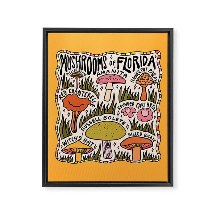 Mushrooms of Florida Framed Canvas Print Gallery Image 1