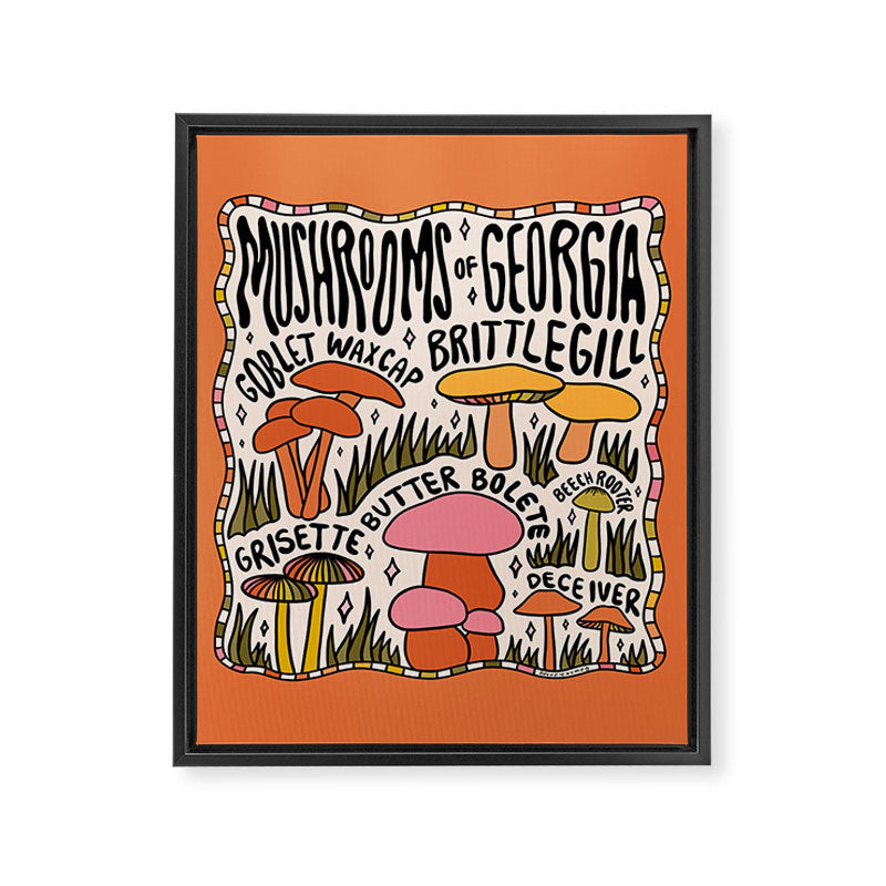 Mushrooms of Georgia Framed Canvas Print Gallery Image 8
