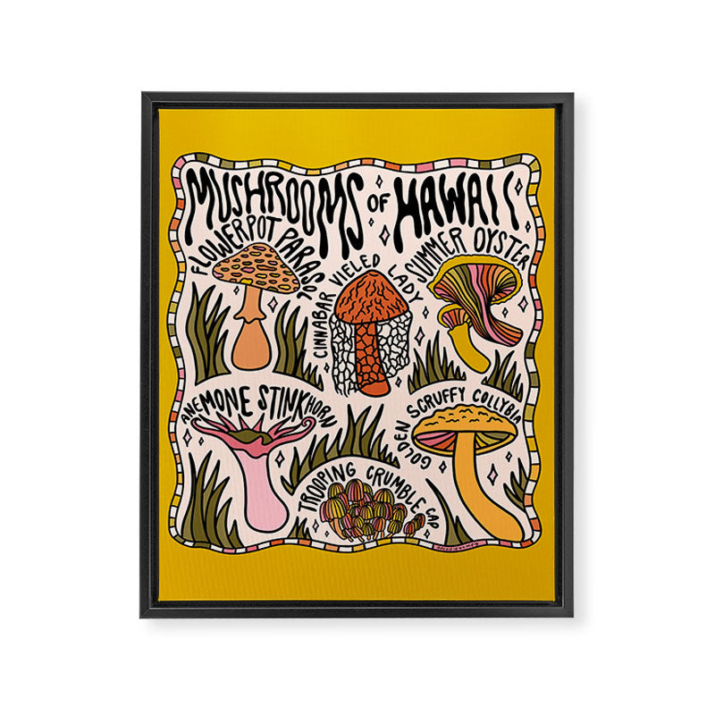 Mushrooms of Hawaii Framed Canvas Print Gallery Image 8
