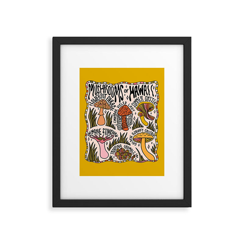Mushrooms of Hawaii Framed Art Print Gallery Image 6