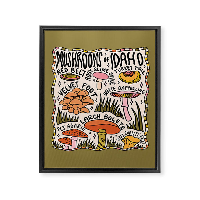 Mushrooms of Idaho Framed Canvas Print Gallery Image 1