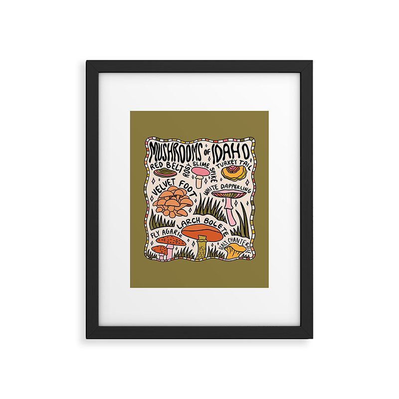 Mushrooms of Idaho Framed Art Print Gallery Image 6