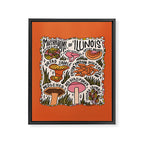 Mushrooms of Illinois Framed Canvas Print Gallery Image 8