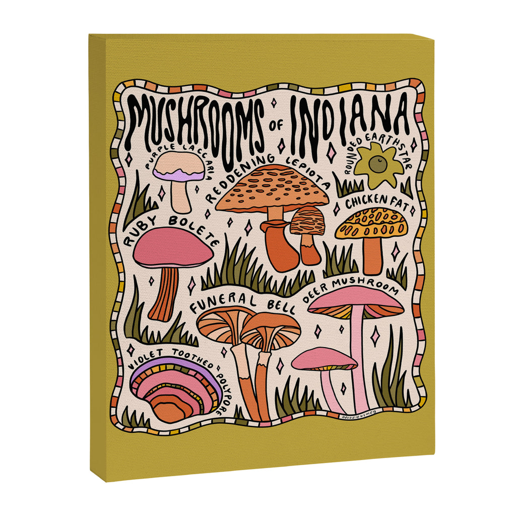 Mushrooms of Indiana Canvas Print Gallery Image 8