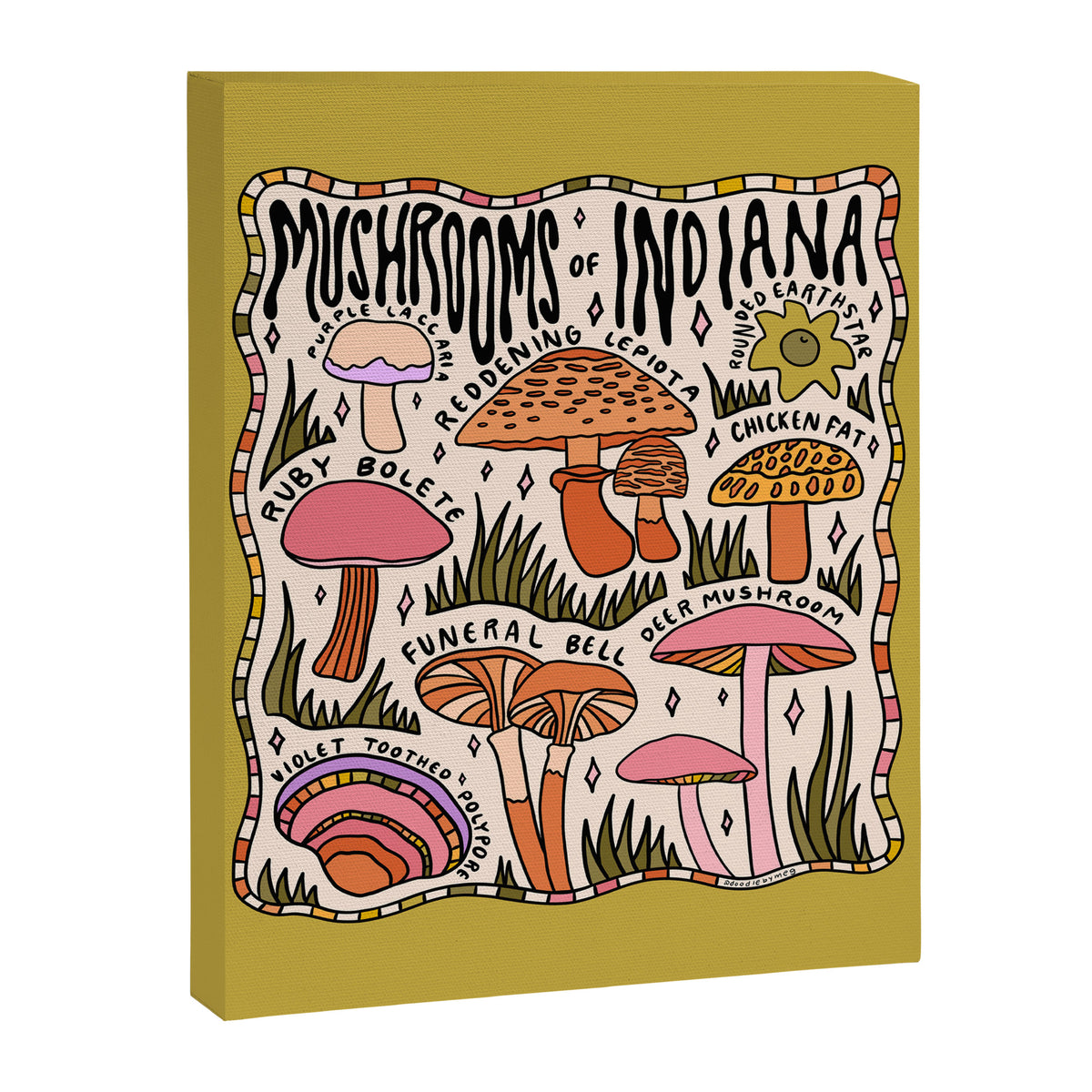 Mushrooms of Indiana Canvas Print Gallery Image 8