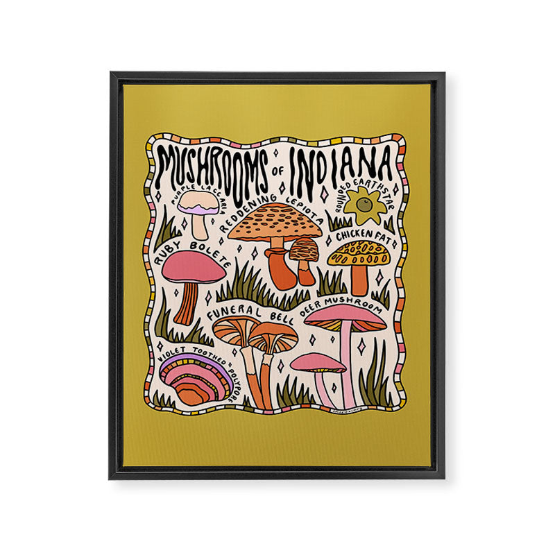 Mushrooms of Indiana Framed Canvas Print Gallery Image 8