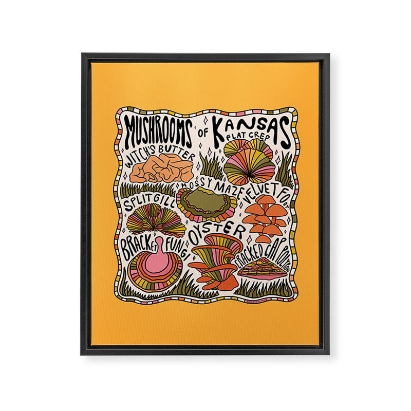 Mushrooms of Kansas Framed Canvas Print Gallery Image 8