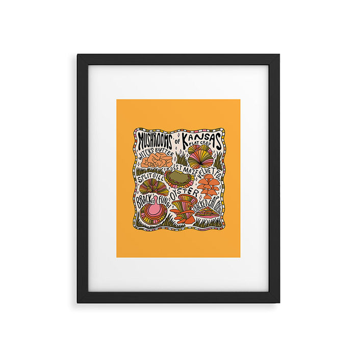 Mushrooms of Kansas Framed Art Print Gallery Image 1