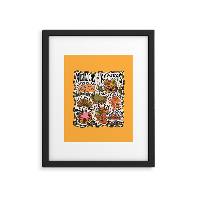 Mushrooms of Kansas Framed Art Print Gallery Image 6