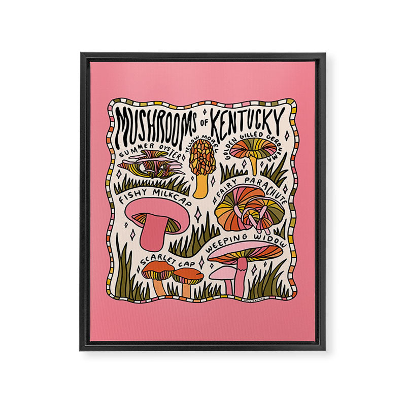 Mushrooms of Kentucky Framed Canvas Print Gallery Image 8