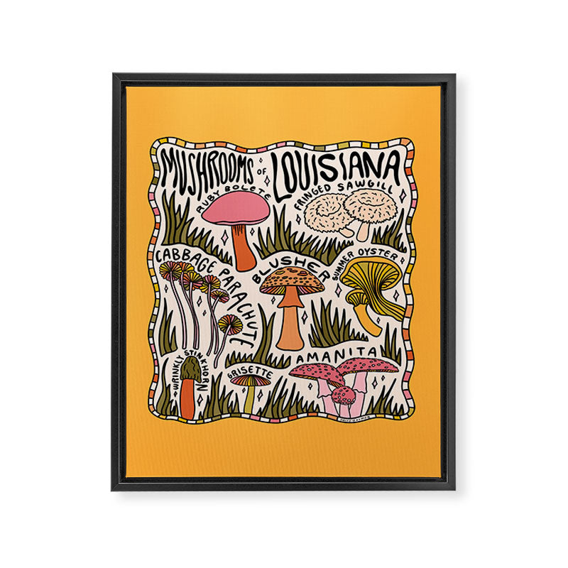 Mushrooms of Louisiana Framed Canvas Print Gallery Image 8