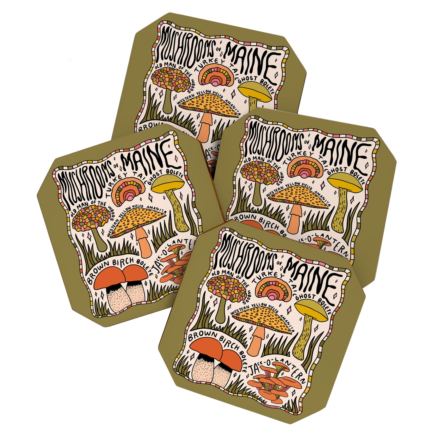 Mushrooms of Maine Coaster Gallery Image 1