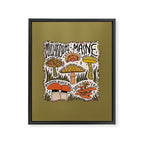 Mushrooms of Maine Framed Canvas Print Gallery Image 8
