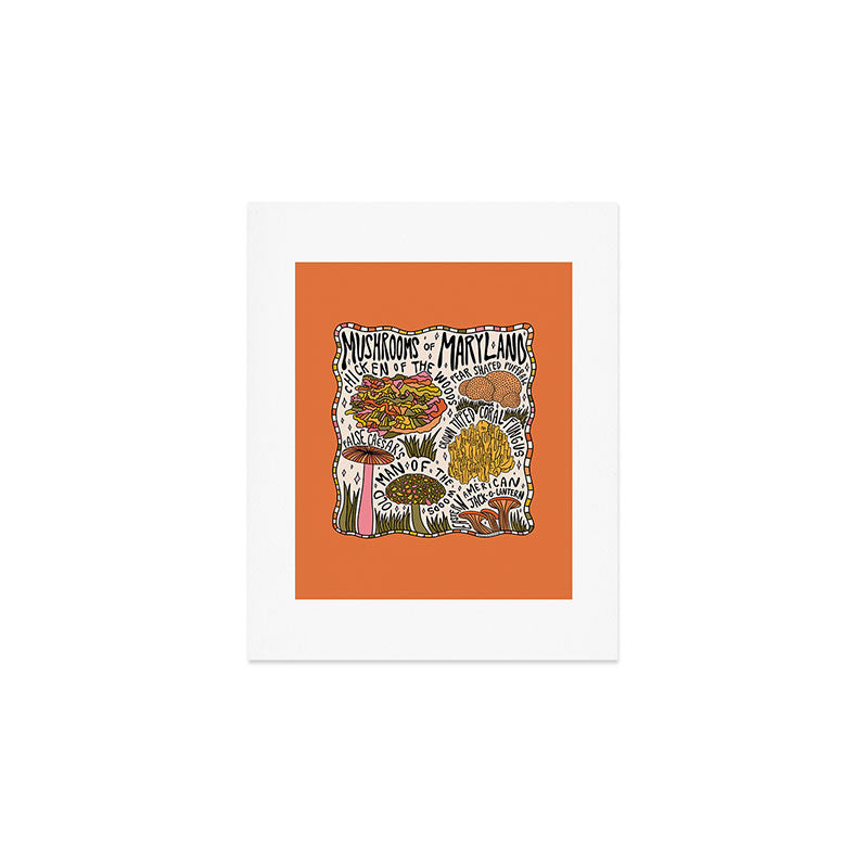 Mushrooms of Maryland Art Print Gallery Image 1