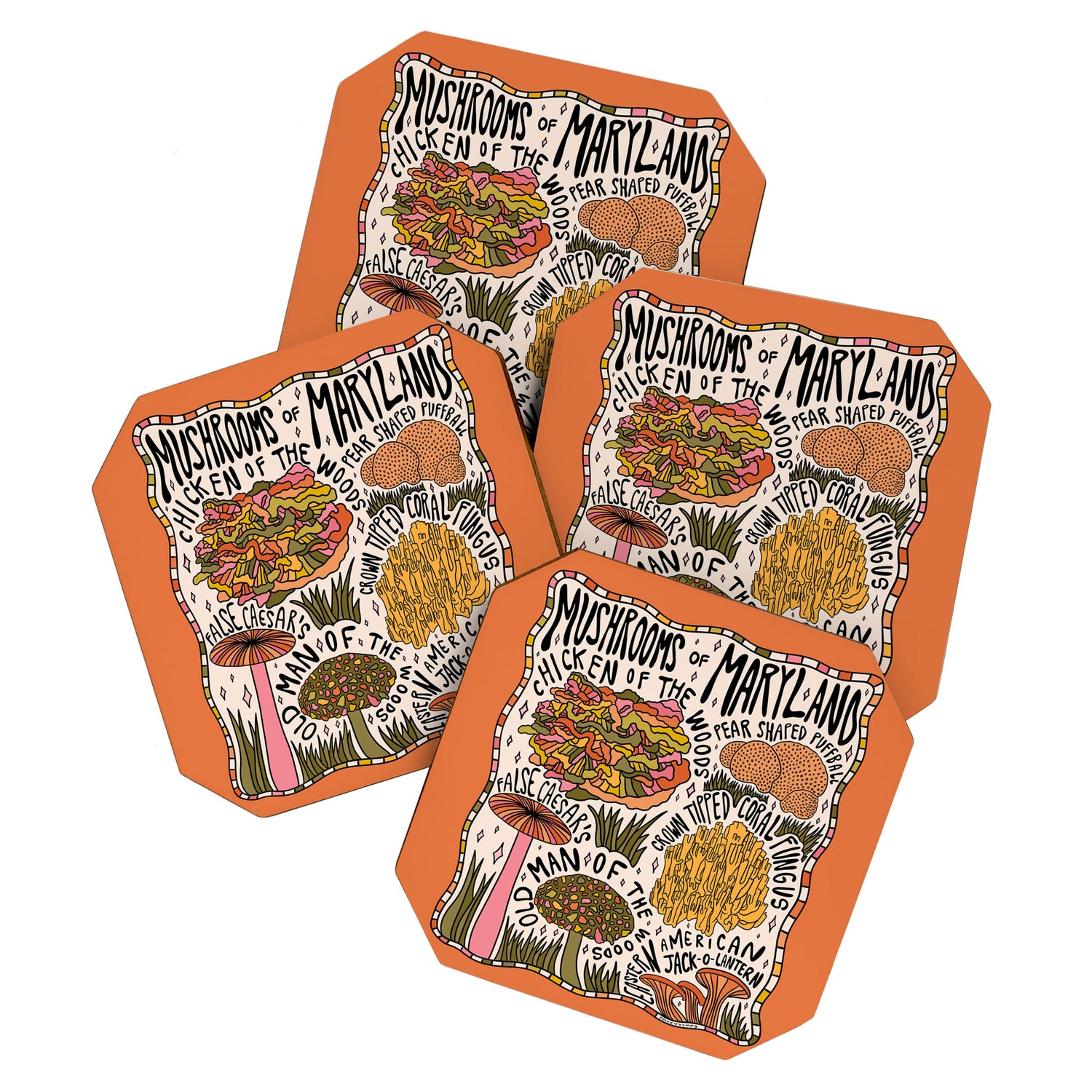 Mushrooms of Maryland Coaster Gallery Image 1