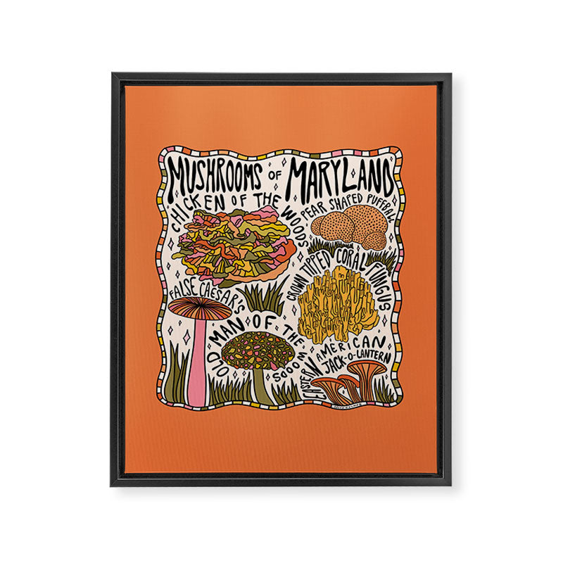 Mushrooms of Maryland Framed Canvas Print Gallery Image 8
