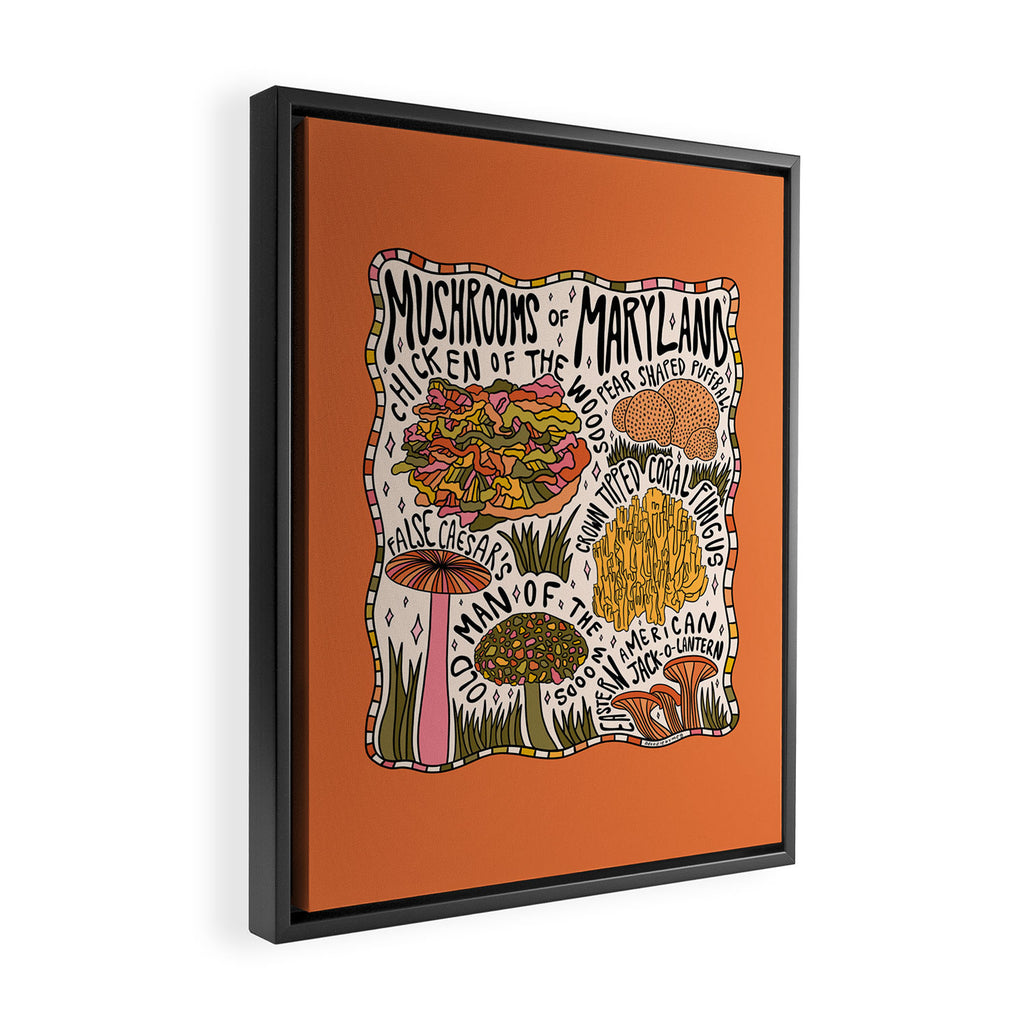 Mushrooms of Maryland Framed Canvas Print Gallery Image 2