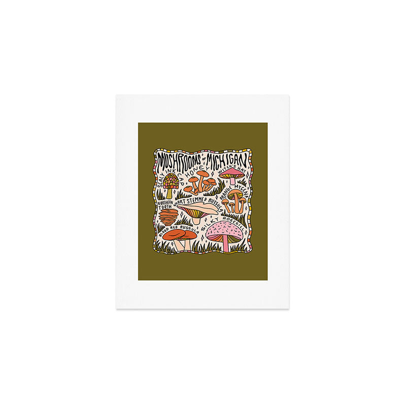 Mushrooms of Michigan Art Print Gallery Image 1