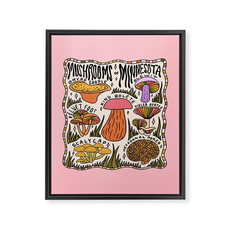 Mushrooms of Minnesota Framed Canvas Print Gallery Image 8
