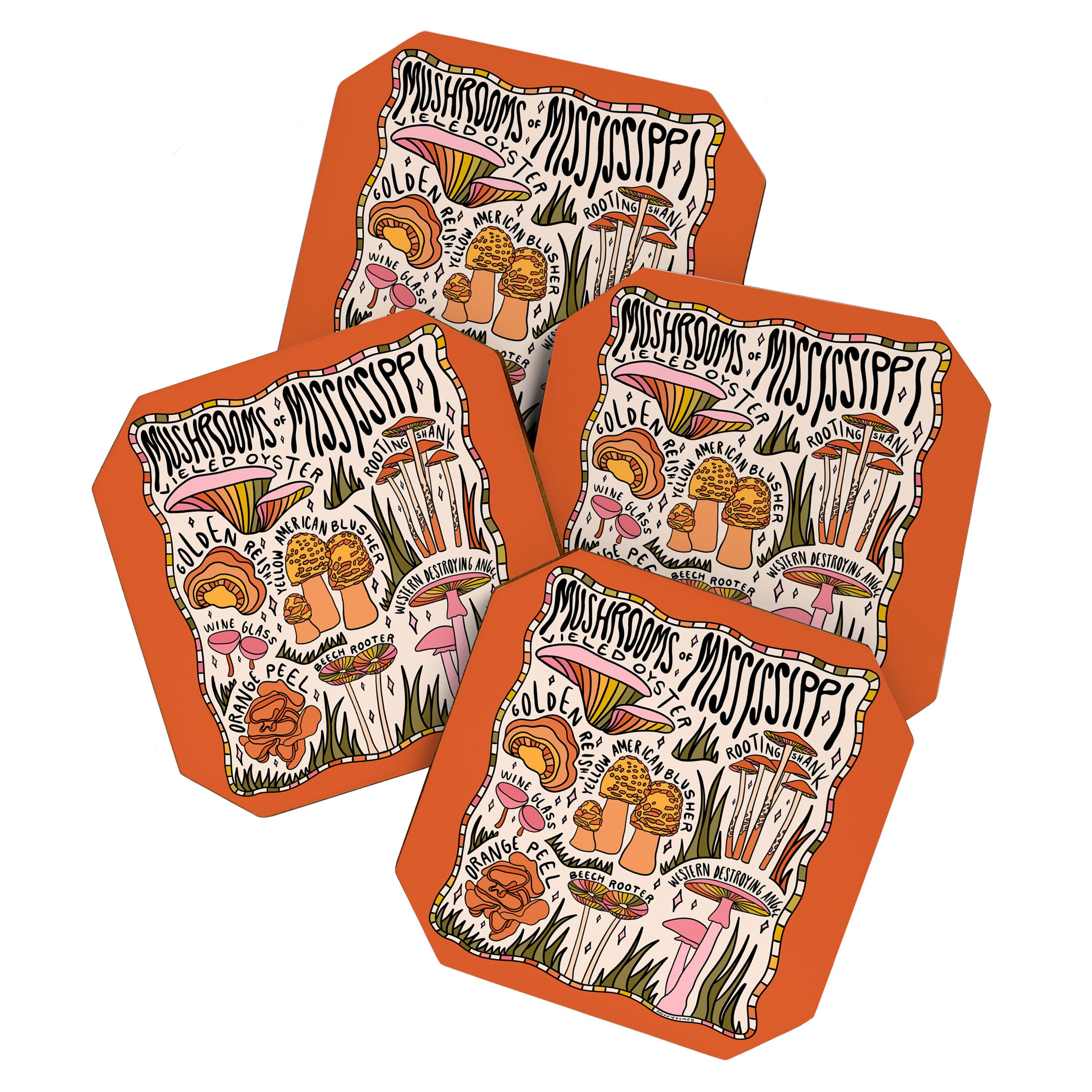 Mushrooms of Mississippi Coaster Gallery Image 1
