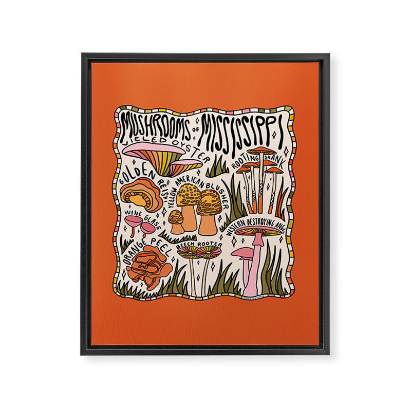 Mushrooms of Mississippi Framed Canvas Print Gallery Image 8