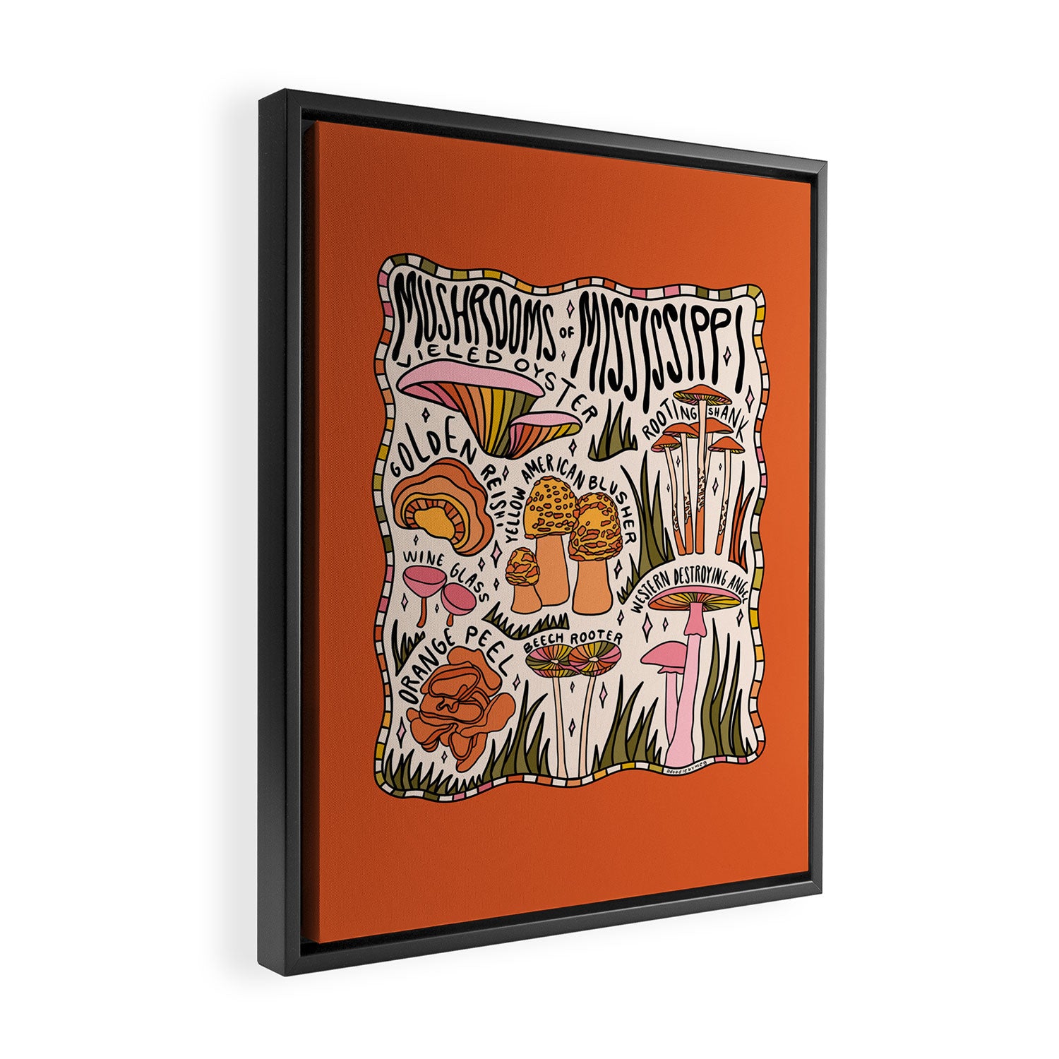 Mushrooms of Mississippi Framed Canvas Print Gallery Image 2