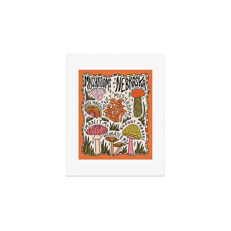 Mushrooms of Nebraska Art Print Gallery Image 1