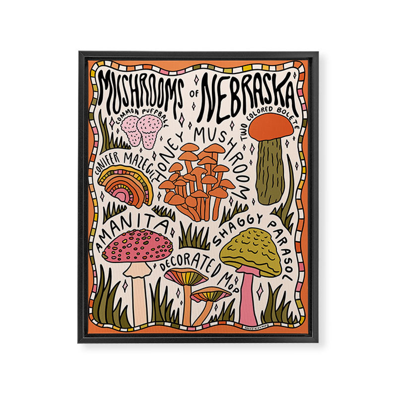 Mushrooms of Nebraska Framed Canvas Print Gallery Image 8