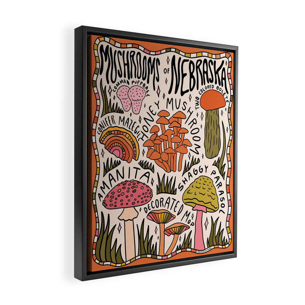 Mushrooms of Nebraska Framed Canvas Print Gallery Image 2