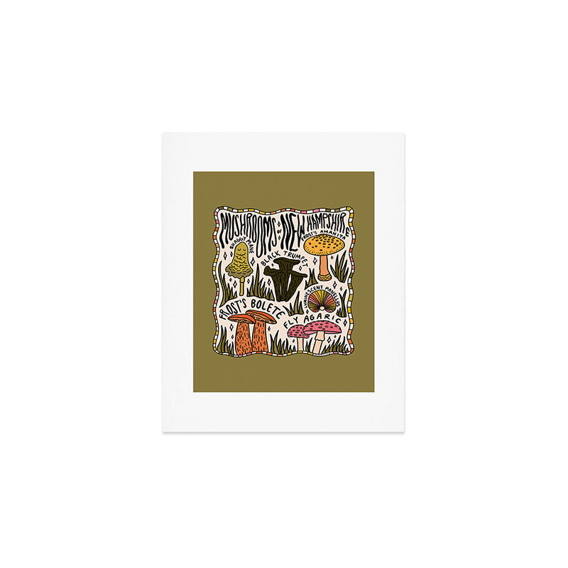 Mushrooms of New Hampshire Art Print Gallery Image 1