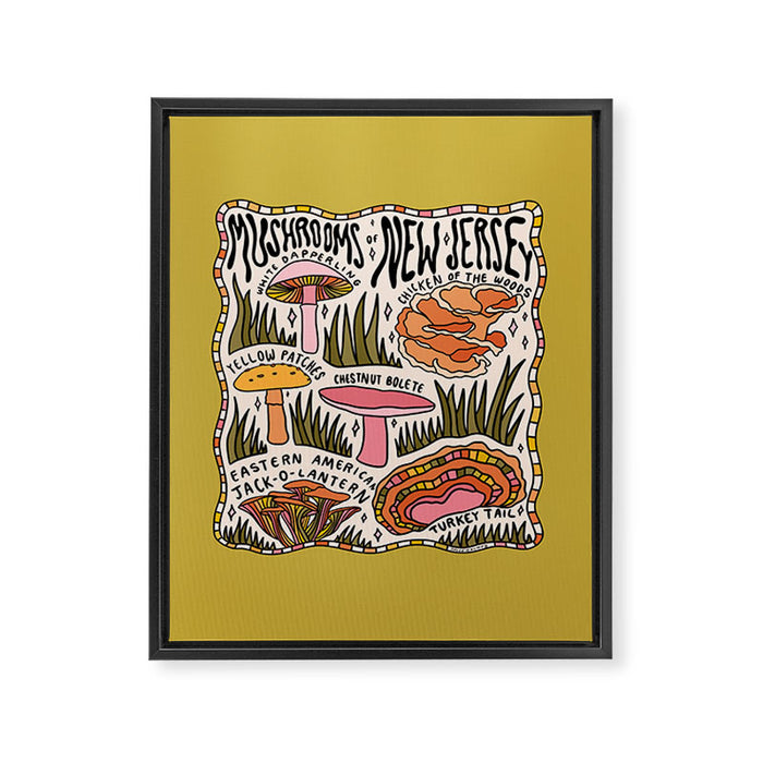 Mushrooms of New Jersey Framed Canvas Print Gallery Image 1