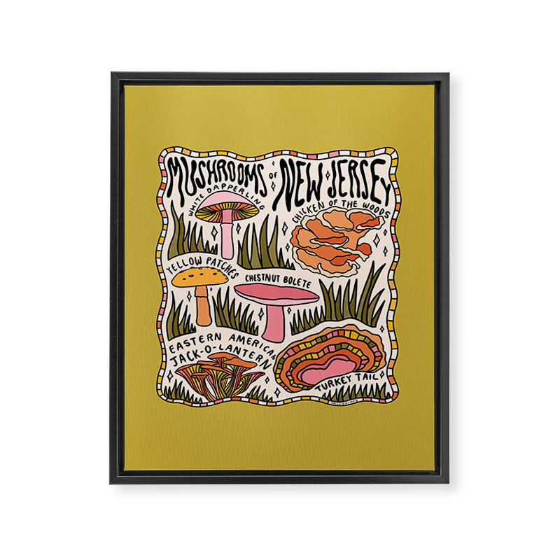 Mushrooms of New Jersey Framed Canvas Print Gallery Image 8