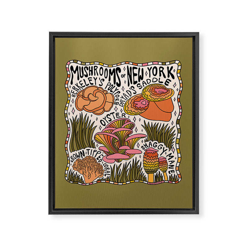 Mushrooms of New York Framed Canvas Print Gallery Image 8