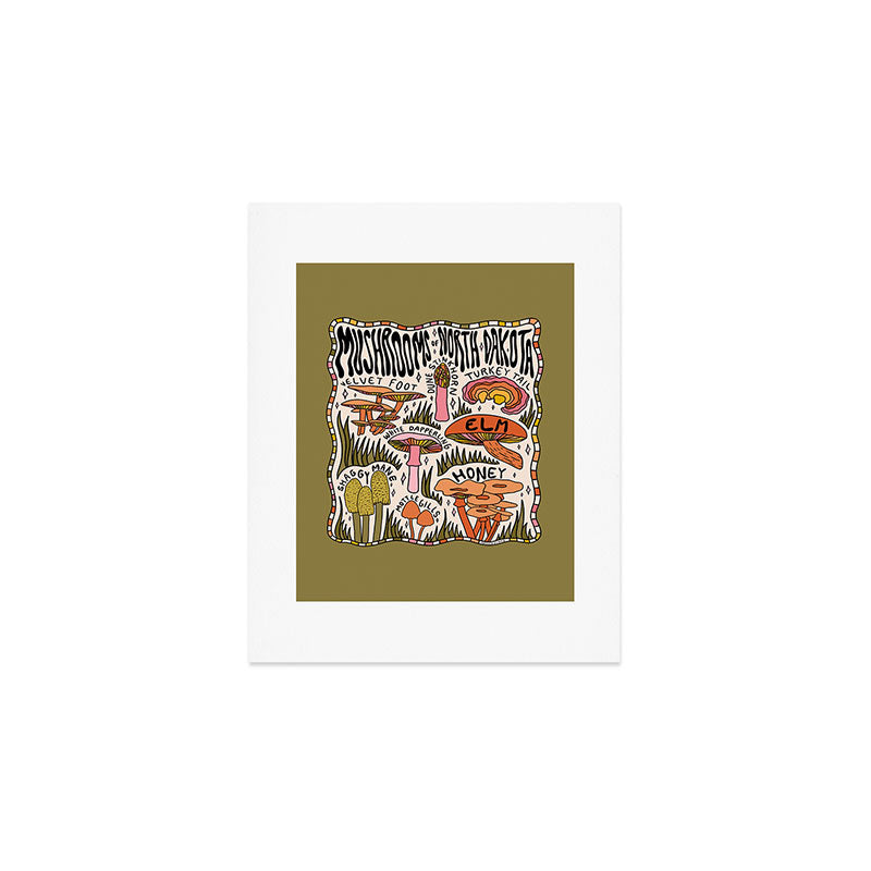 Mushrooms of North Dakota Art Print Gallery Image 1