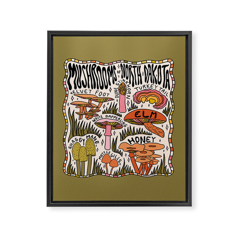 Mushrooms of North Dakota Framed Canvas Print Gallery Image 8
