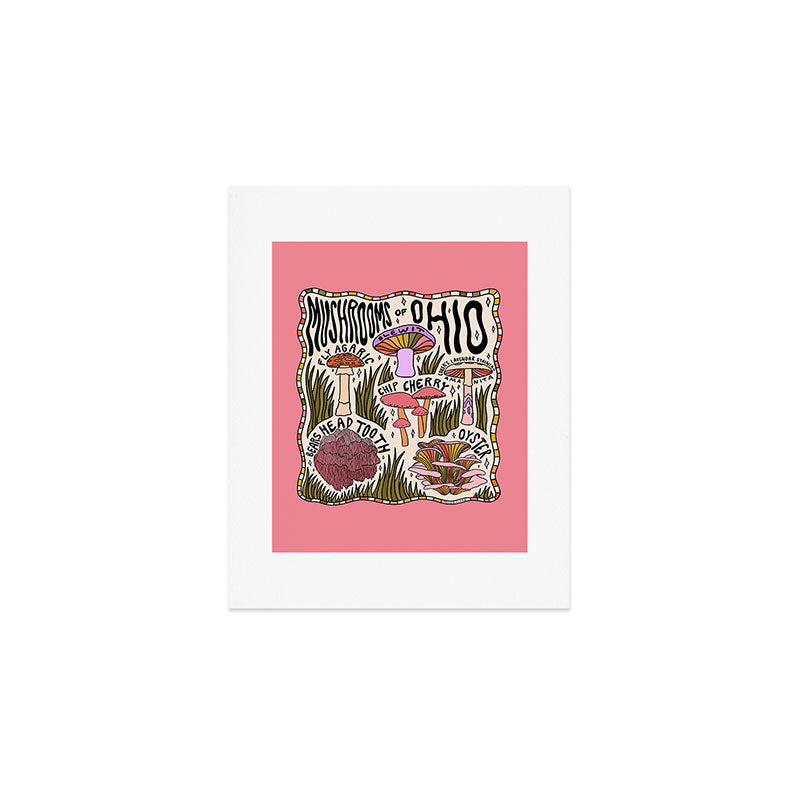 Mushrooms of Ohio Art Print Gallery Image 1