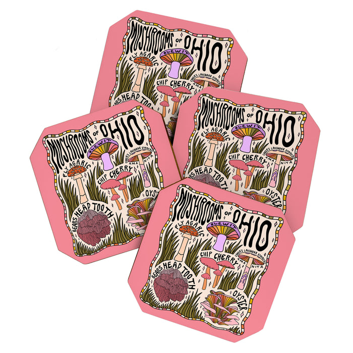 Mushrooms of Ohio Coaster Gallery Image 1